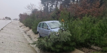 Çanakkale’de yoldan çıkan otomobil ağaca çarptı; 2 kişi yaralandı