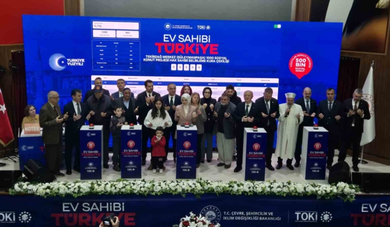 Tekirdağ’da 6 bin 865 konutun hak sahipleri belirlendi