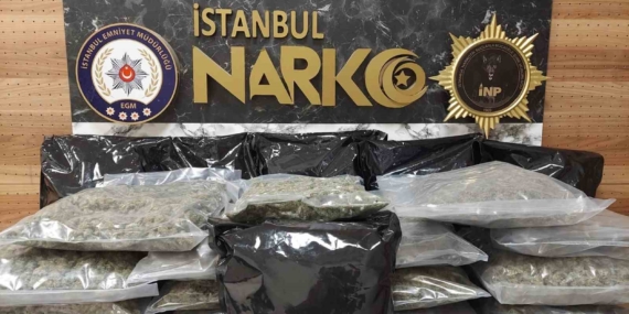 İstanbul’da uyuşturucu operasyonu: 22 kilo 450 gram skunk ele geçirildi