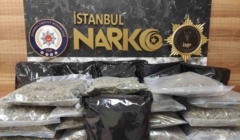 İstanbul’da uyuşturucu operasyonu: 22 kilo 450 gram skunk ele geçirildi