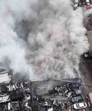 İkitelli Atatürk Sanayi Sitesi’nde yangın