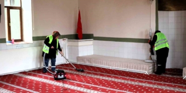 Bilecik’te Ramazan Ayı öncesi camilerde temizlik çalışması