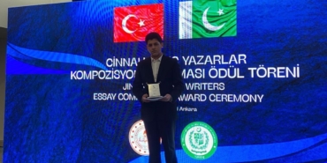 SYAL öğrencisi Ali Yusuf Sabah’tan Cinnah ödülü