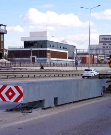 D-100’deki riskli kavşaklara "çarpışma yastığı" önlemi