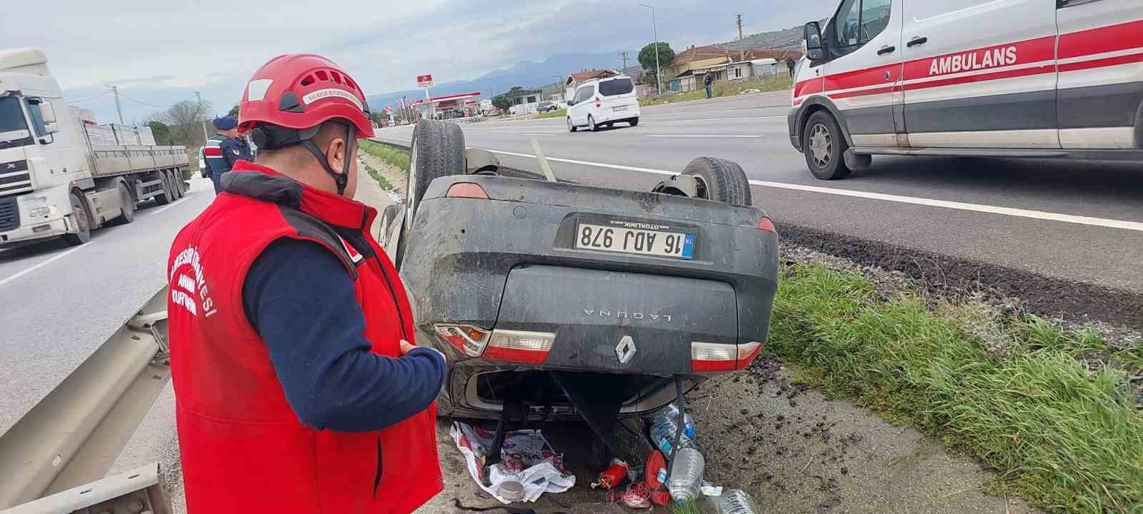 Susurluk’ta tek taraflı trafik kazası: 1 yaralı