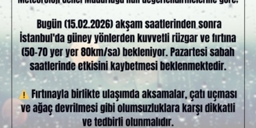 Meteorolojiden İstanbul için fırtına uyarısı