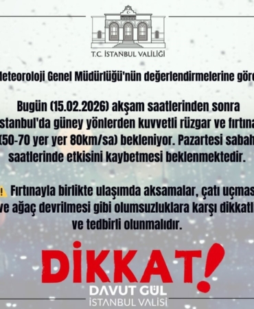 Meteorolojiden İstanbul için fırtına uyarısı