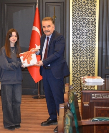 TÜBİTAK bölge şampiyonlarından Kaymakam Odabaş’a ziyaret