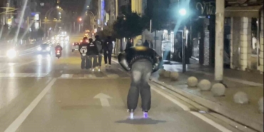 Bursa’da patenli gençlerin tehlikeli yolculuğu