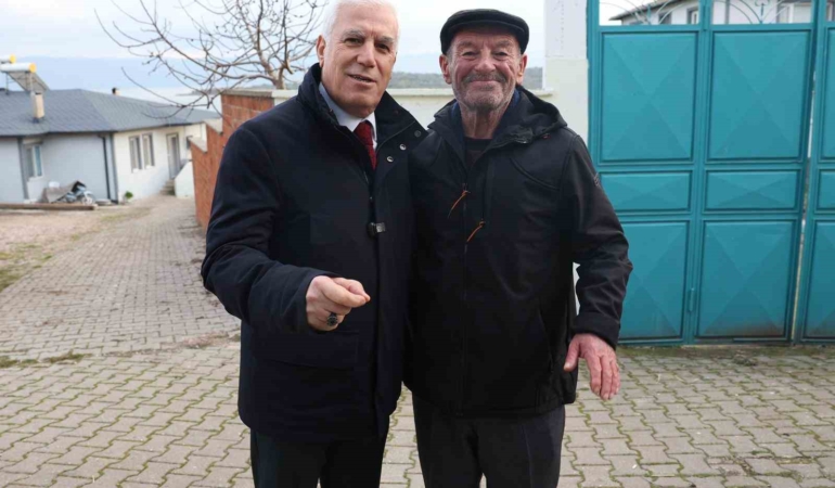 Başkan Bozbey’den Yaren Leylek ve Adem Amca’ya ziyaret