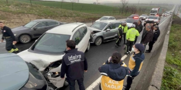 Tekirdağ’da zincirleme kaza: 4 araç birbirine girdi
