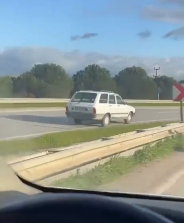 Bursa’da ters şeritten ilerleyen araç tehlike saçtı