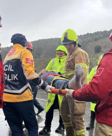 Balıkesir-Bursa kara yolunda korkutan kaza: 1 yaralı