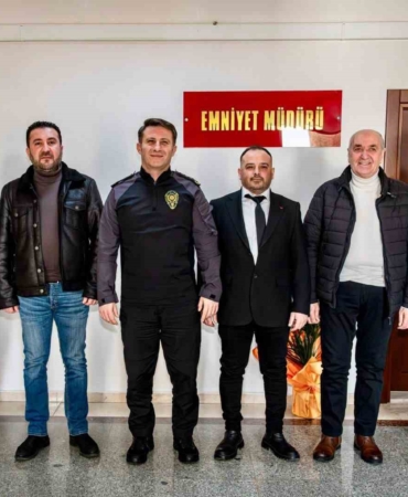 Başkan Dilek ve yönetiminden İl Emniyet Müdürü Çağlar’a ziyaret