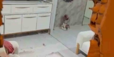 Evinde otururken kamyonetin çarptığı duvarın altında kalarak yaralandı