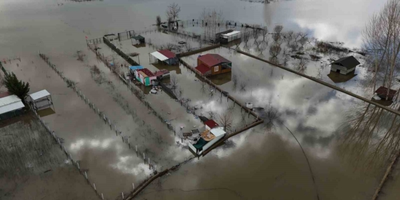 Edirne’de taşkının izleri havadan görüntülendi