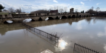Edirne’de Tunca Nehri taştı
