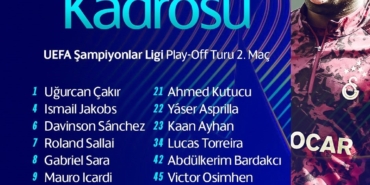 Galatasaray’ın Juventus maçı kadrosu belli oldu