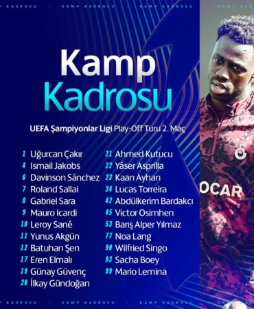 Galatasaray’ın Juventus maçı kadrosu belli oldu