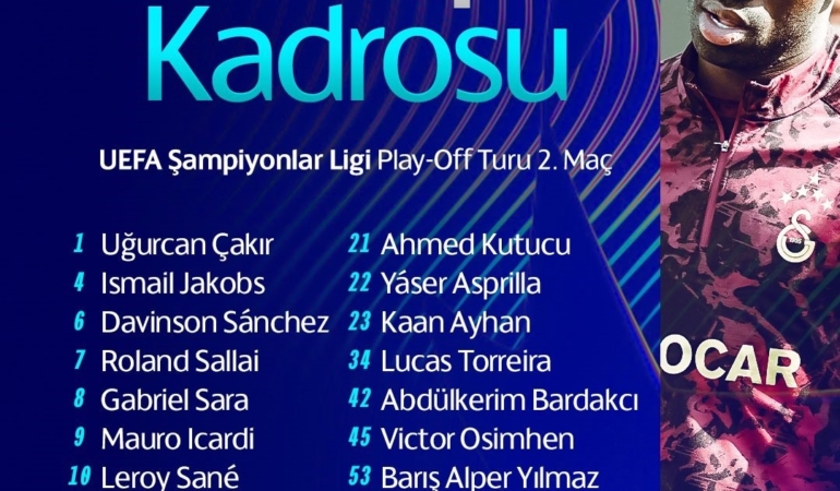 Galatasaray’ın Juventus maçı kadrosu belli oldu
