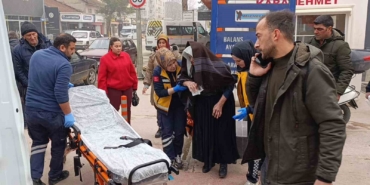 PTT Kargo minibüsünün çarptığı yaşlı kadın yaralandı