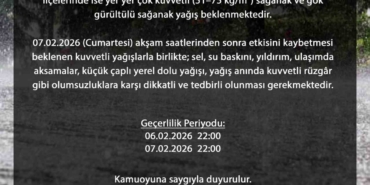 Bursa Valiliğinden kuvvetli yağış uyarısı