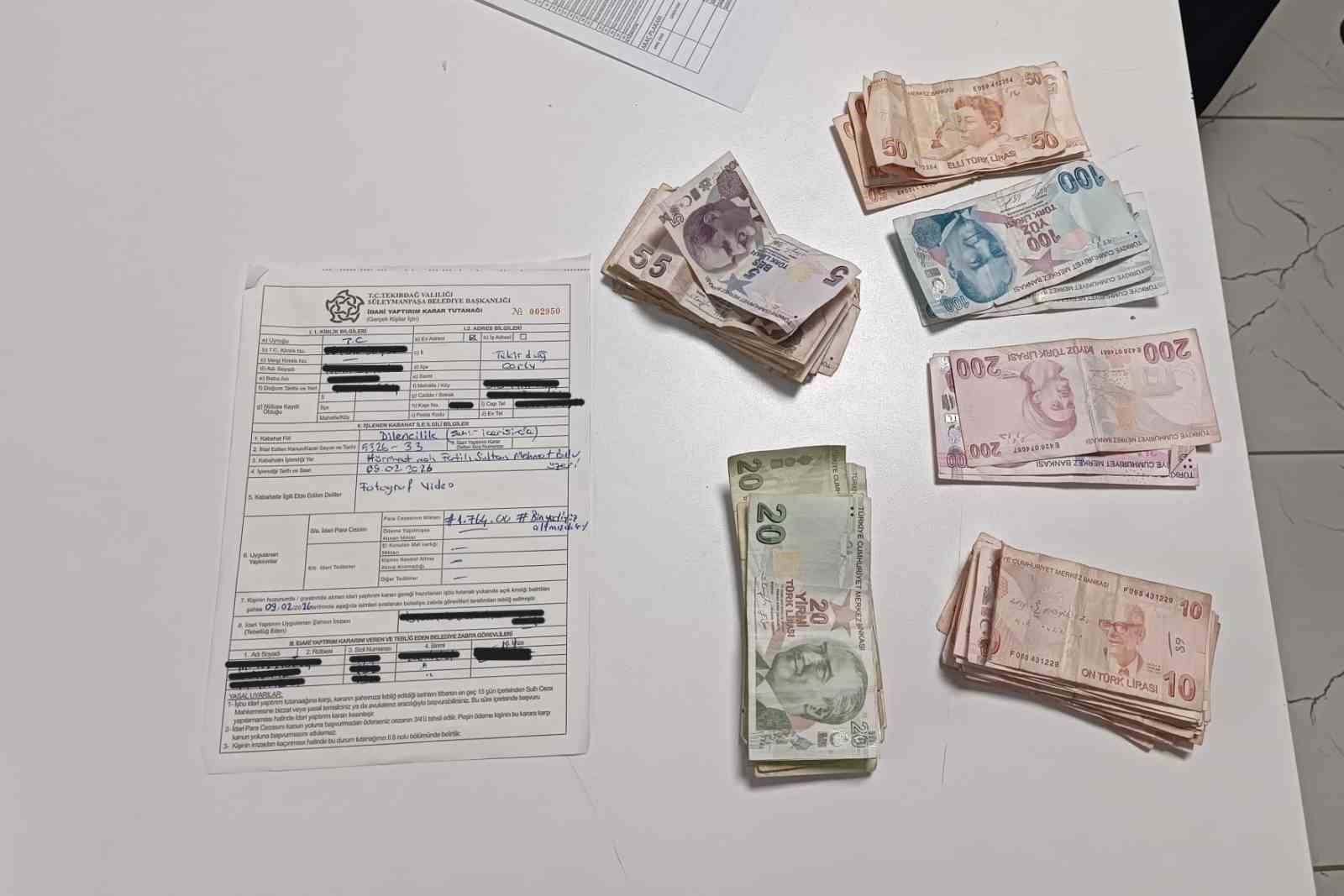 Tekirdağ’da dilenci operasyonu: Zabıta takibe aldı, baba-oğul suçüstü yakalandı