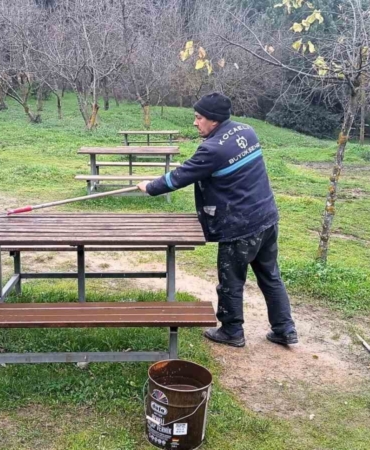 Gebze tabiat parkındaki donatı alanları yenilendi