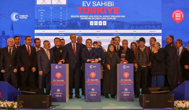 "Yüzyılın Konut Projesi" kapsamında inşa edilecek bin 419 adet sosyal konutun kura çekimi gerçekleştirildi