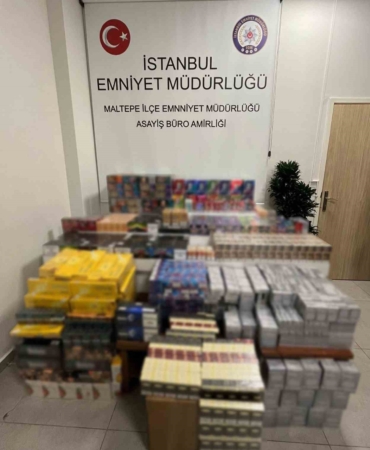 Maltepe’de kaçakçılık operasyonu: Bin 201 elektronik sigara, 4 bin 80 sigara ve 365 puro ele geçirildi