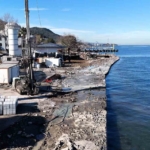 Ulaşlı Sahil şeridi fırtınaya karşı yenileniyor