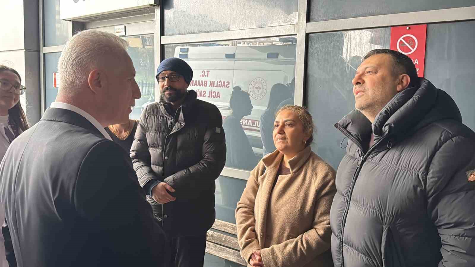 Vali Gül ve İl Emniyet Müdürü Yıldız’dan enkazdan kurtarılan yaralılara hastane ziyaret