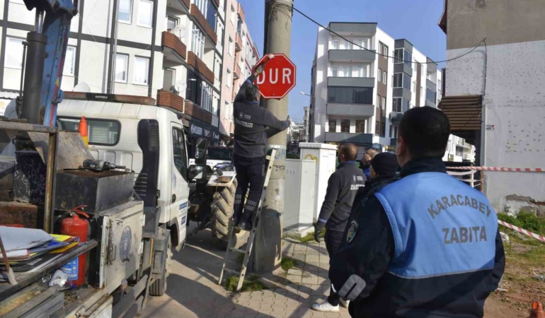 Karacabey’de tek yön uygulaması başladı