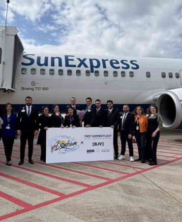 Milas-Bodrum Havalimanı sezonun ilk dış hat uçuşunu karşıladı