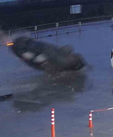 Otomobilin 60 metre boyunca defalarca takla attığı kaza kamerada