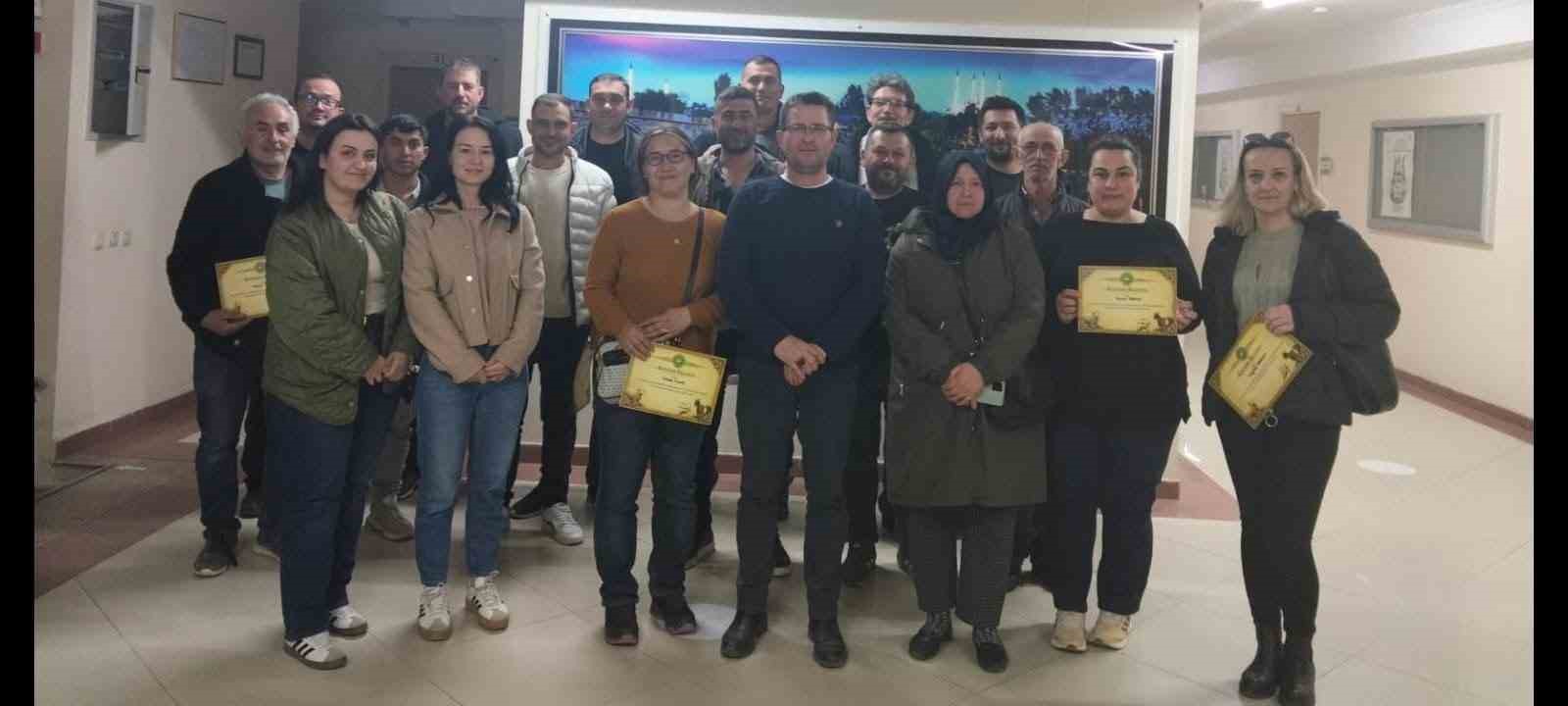 Edirne’de diplomalı çobanlar kursu tamamladı