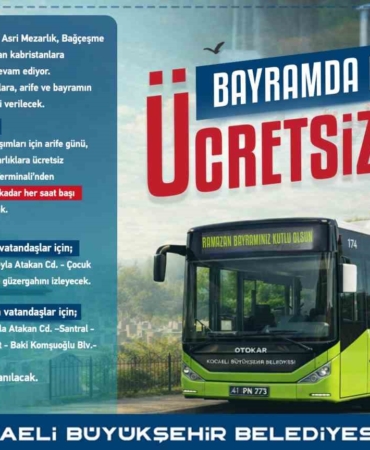 Ramazan Bayramı süresince toplu taşıma ücretsiz olacak