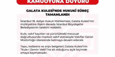 Galata Kulesi davasında mahkemeden İBB’ye ret kararı