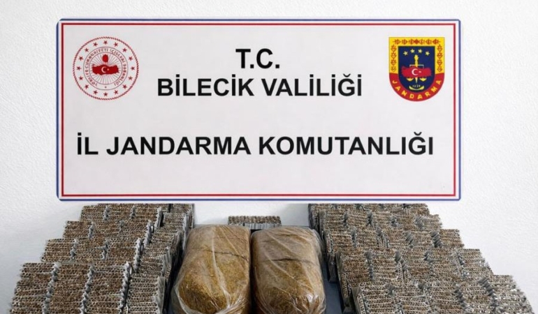 Bilecik’te 13 bin 580 makaron ve 10 kilo kıyılmış tütün ele geçirildi