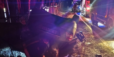 Keşan’da takla atan otomobilde 5 kişi yaralandı