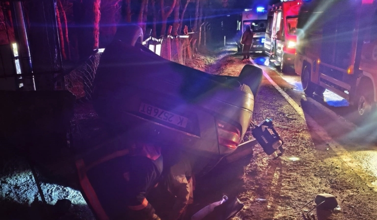 Keşan’da takla atan otomobilde 5 kişi yaralandı