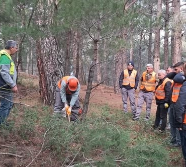 Orman işçileri Kazdağları’nda sınav için ter döktü