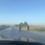Bursa’da motosiklet sürücülerinin tehlikeli yolculuğu kamerada