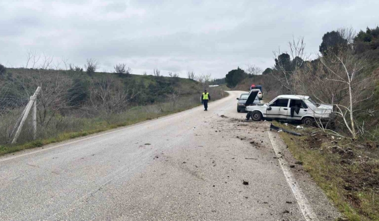 Direksiyon hakimiyetini kaybeden sürücü ağaca çarptı: 1 yaralı