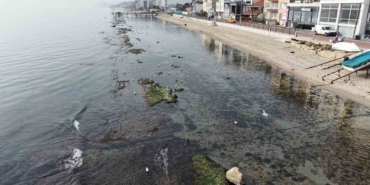 Tekirdağ deniz çekildi ’Kral yolu’ ortaya çıktı