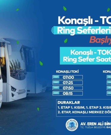 Tuzla Belediyesi’nden Konaşlı TOKİ ve çevresine ücretsiz ring hizmeti
