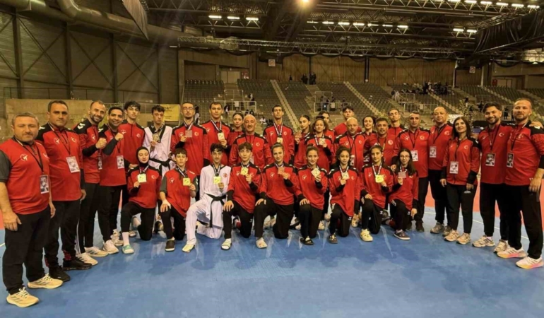Milli taekwondoculardan Belçika’da 30 madalya birden