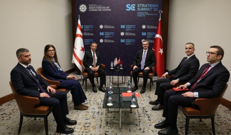 İletişim Başkanı Duran, KKTC Dışişleri Bakanı Ertuğruloğlu ile görüştü