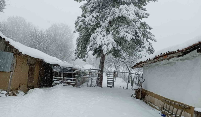 Bilecik bayram sabahına beyaz örtüyle uyandı