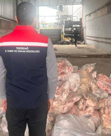 Tekirdağ’da etiketsiz 2 bin 800 kilogram hayvansal ürün imha edildi
